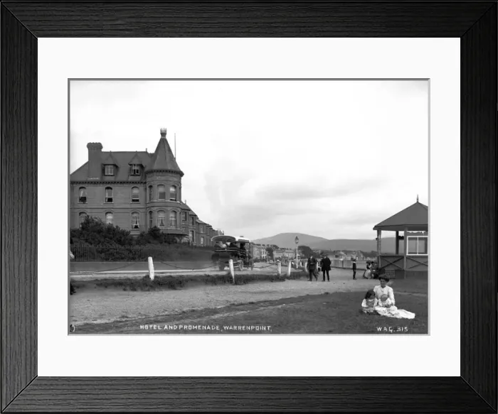 Framed Print : Hotel and Promenade, Warrenpoint Framed Print : Hotel and Promenade, Warrenpoint