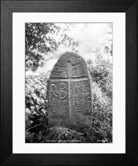 Framed Print : Incised Cross, Kilbroney Framed Print : Incised Cross, Kilbroney