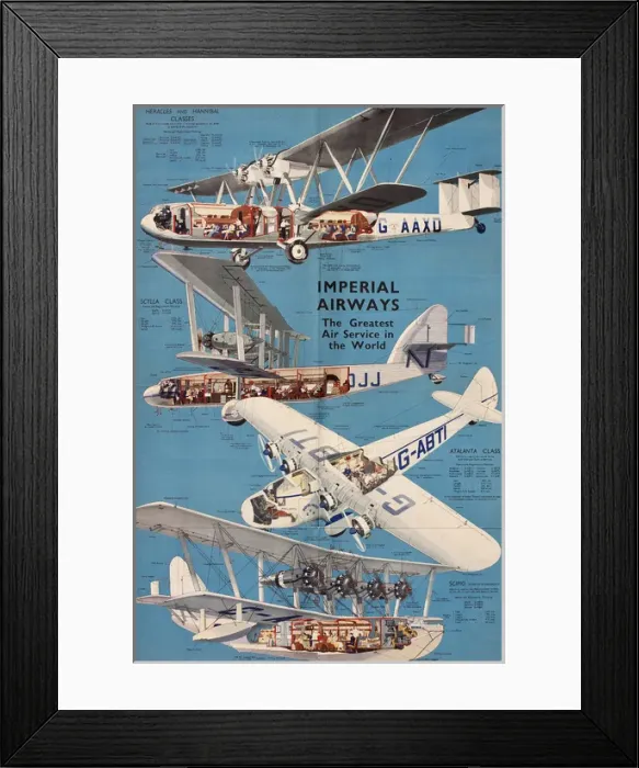 Framed Print : Poster, Imperial Airways Framed Print : Poster, Imperial Airways