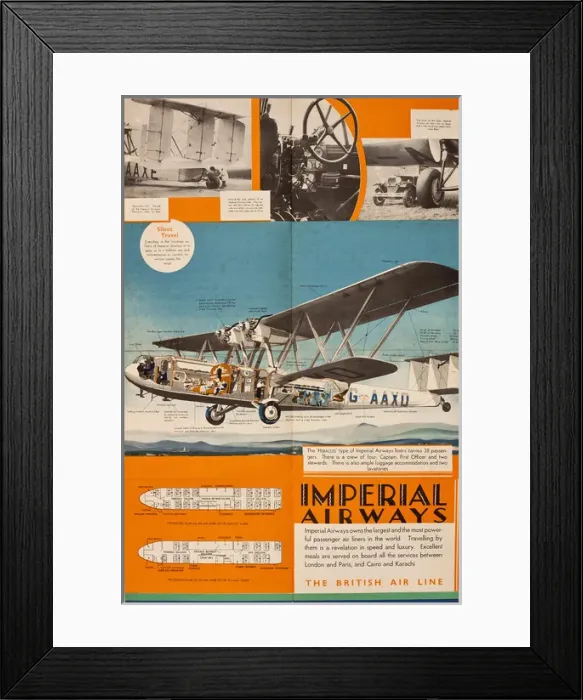 Framed Print : Poster, Imperial Airways Framed Print : Poster, Imperial Airways