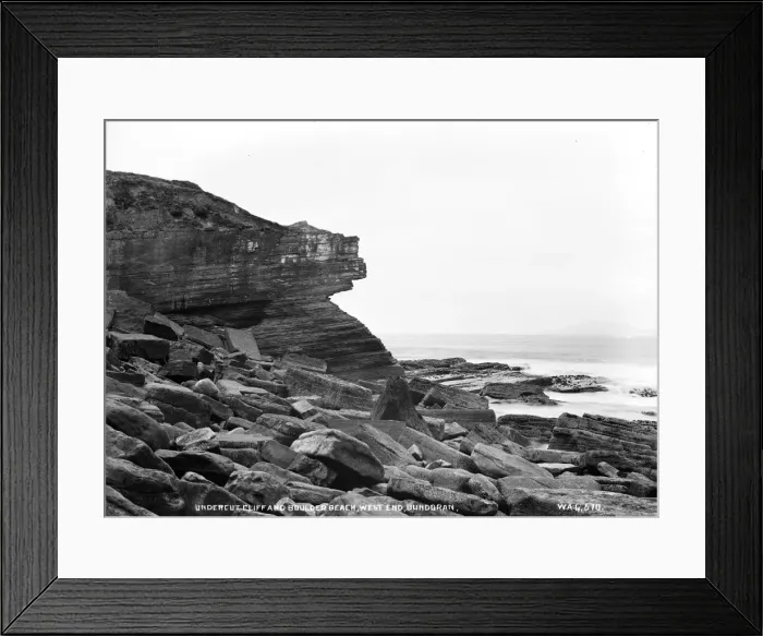 Framed Print : Undercut Cliff and Boulder Beach, West End, Bundoran Framed Print : Undercut Cliff and Boulder Beach, West End, Bundoran