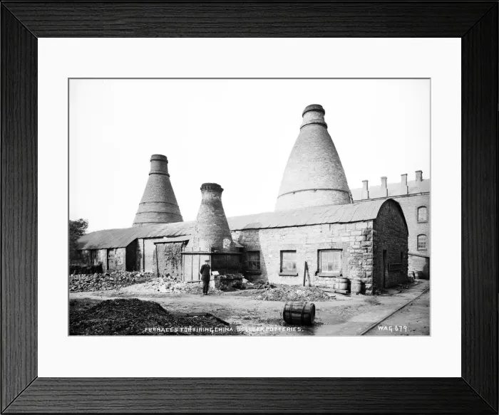 Framed Print : Furnaces for Firing China, Belleek Potteries Framed Print : Furnaces for Firing China, Belleek Potteries
