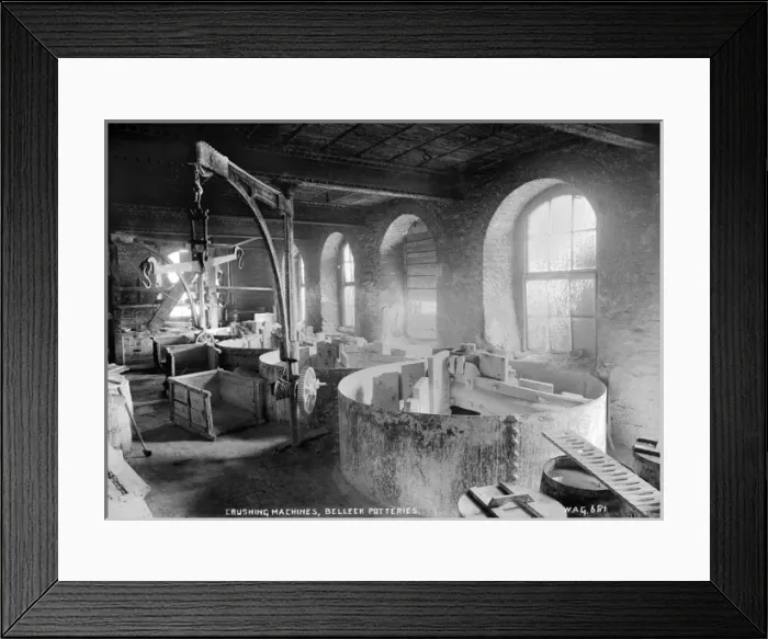 Framed Print : Crushing Machines, Belleek Potteries Framed Print : Crushing Machines, Belleek Potteries