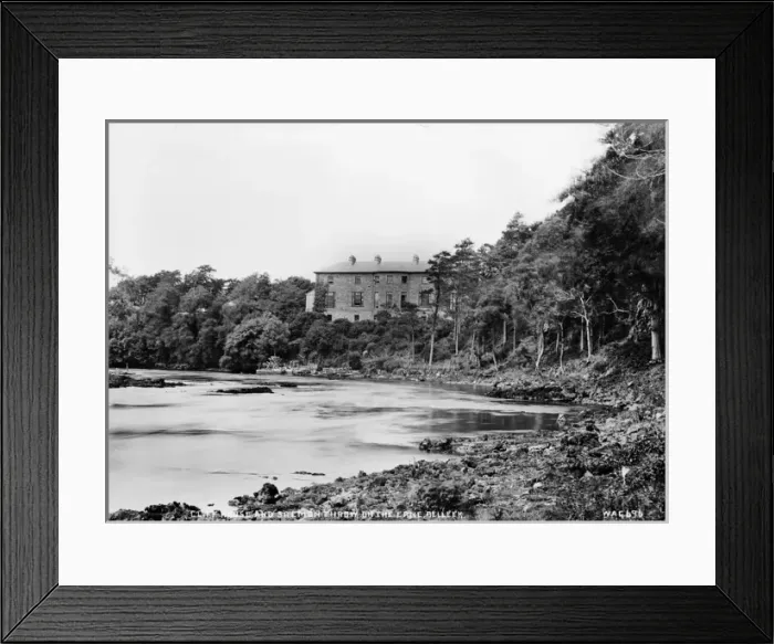 Framed Print : Cliff House and Salmon Throw on the Erne, Belleek Framed Print : Cliff House and Salmon Throw on the Erne, Belleek
