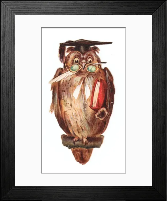 Framed Print : Greetings card in the shape of an owl Framed Print : Greetings card in the shape of an owl