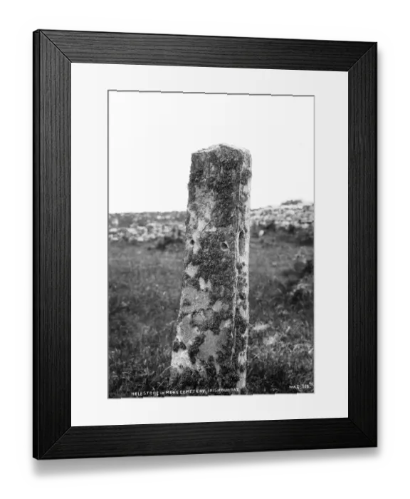Framed Print : Holestone in Mens Cemetery, Inishmurray Framed Print : Holestone in Mens Cemetery, Inishmurray