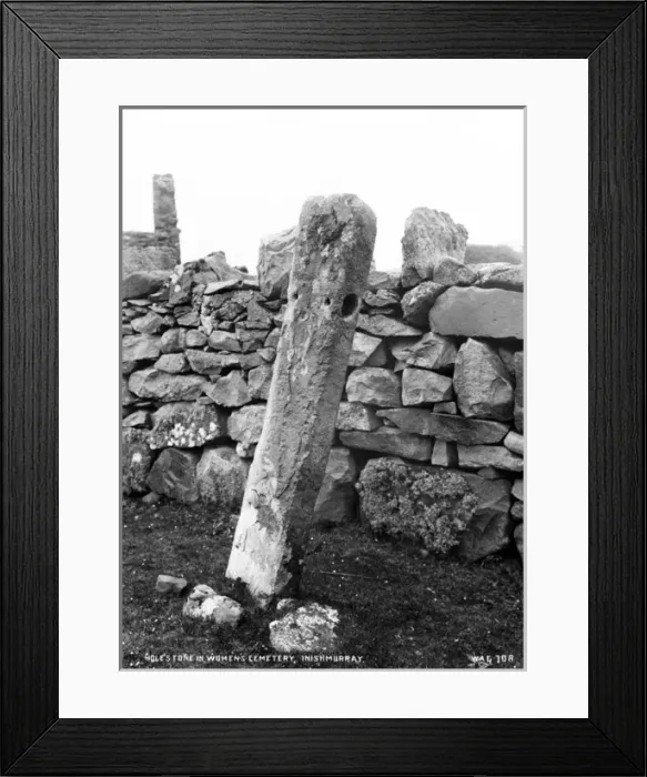 Framed Print : Holestone in Womens Cemetery, Inishmurray Framed Print : Holestone in Womens Cemetery, Inishmurray