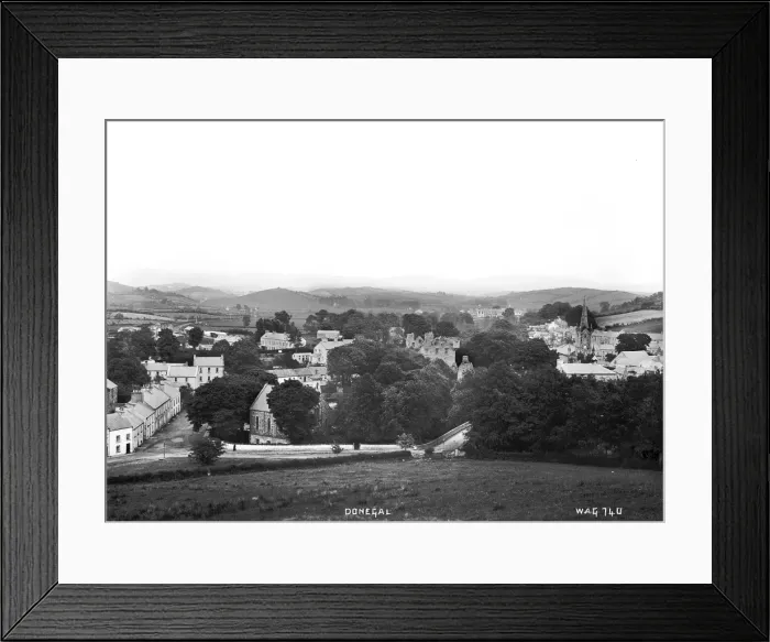 Framed Print : Donegal - a panoramic view of the town taken from a hill Framed Print : Donegal - a panoramic view of the town taken from a hill