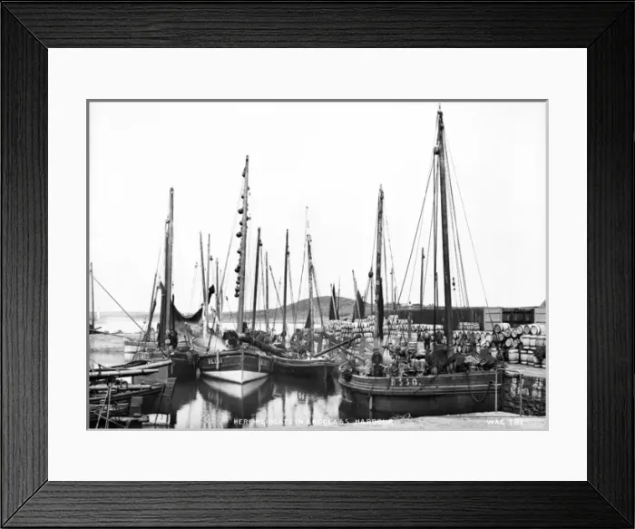 Framed Print : Herring Boats in Ardglass Harbour Framed Print : Herring Boats in Ardglass Harbour