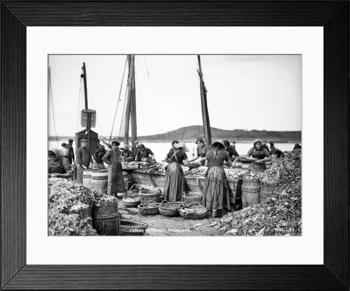 Framed Print : Curing Herrings, Ardglass Framed Print : Curing Herrings, Ardglass