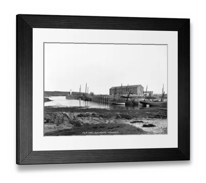 Framed Print : Pier and Lighthouse, Ardglass Framed Print : Pier and Lighthouse, Ardglass