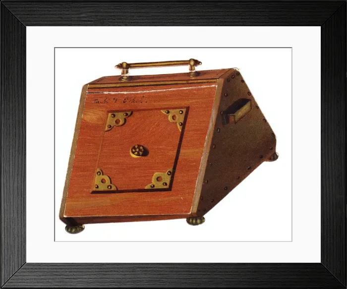 Framed Print : Greetings card in the shape of a coal scuttle Framed Print : Greetings card in the shape of a coal scuttle