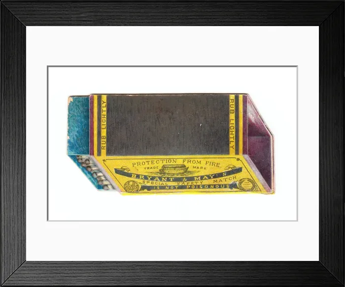 Framed Print : Greetings card in the shape of a box of matches Framed Print : Greetings card in the shape of a box of matches