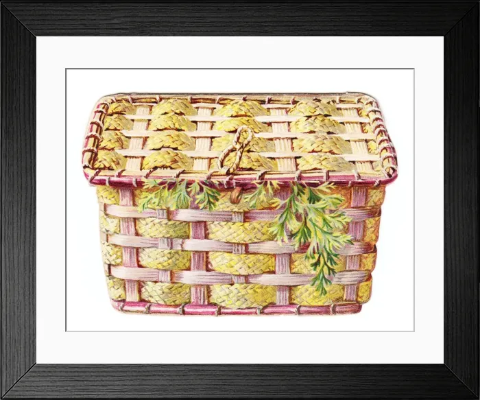 Framed Print : Greetings card in the shape of a wickerwork basket Framed Print : Greetings card in the shape of a wickerwork basket