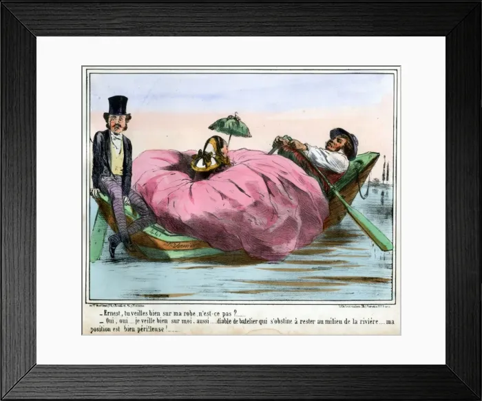 Framed Print : La Crinolonomanie by Charles Vernier Framed Print : La Crinolonomanie by Charles Vernier