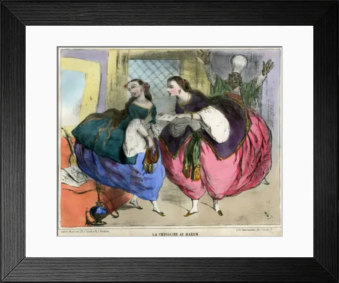 Framed Print : La Crinolonomanie by Charles Vernier Framed Print : La Crinolonomanie by Charles Vernier
