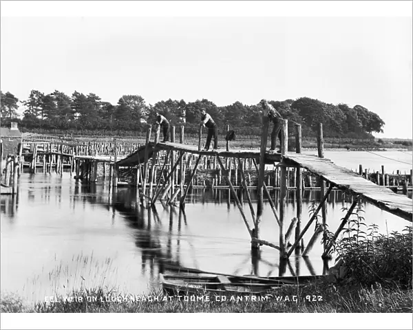 Eel Weir on Lough Neagh at Toome, Co. Antrim