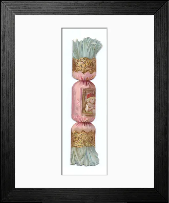 Framed Print : Christmas card in the shape of a cracker Framed Print : Christmas card in the shape of a cracker