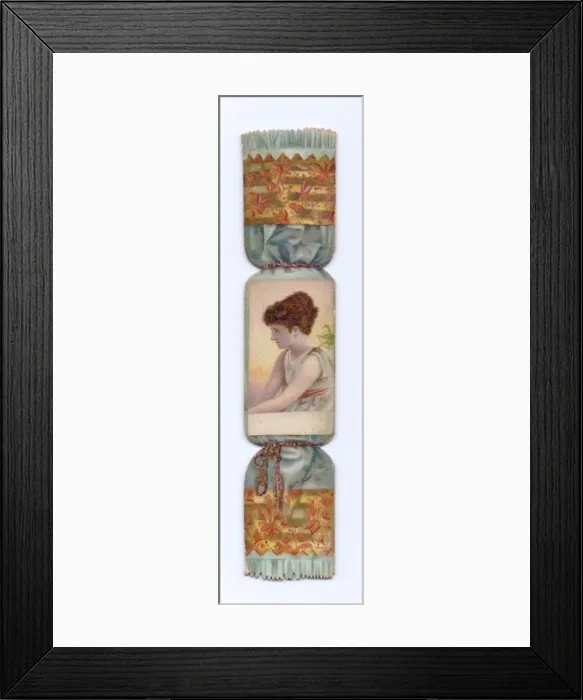 Framed Print : Christmas card in the shape of a cracker Framed Print : Christmas card in the shape of a cracker