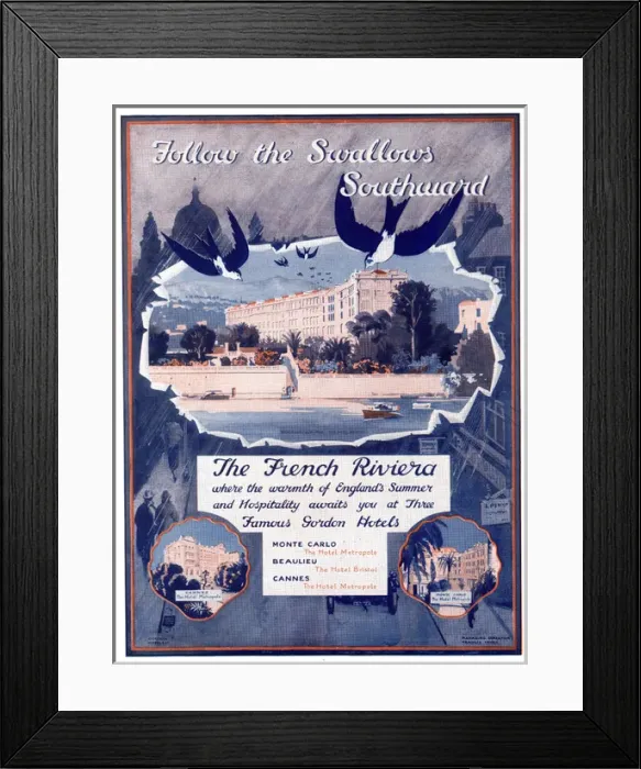 Framed Print : Advertisement for the French Riviera Framed Print : Advertisement for the French Riviera