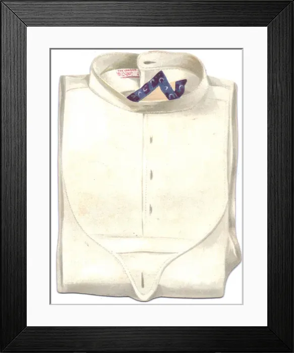 Framed Print : White shirt on a cutout New Year card Framed Print : White shirt on a cutout New Year card