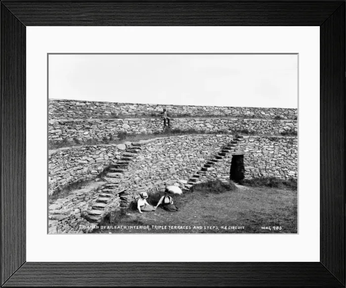 Framed Print : Grianan of Aileach, Interior, Triple Terraces and Steps, N. E Framed Print : Grianan of Aileach, Interior, Triple Terraces and Steps, N. E