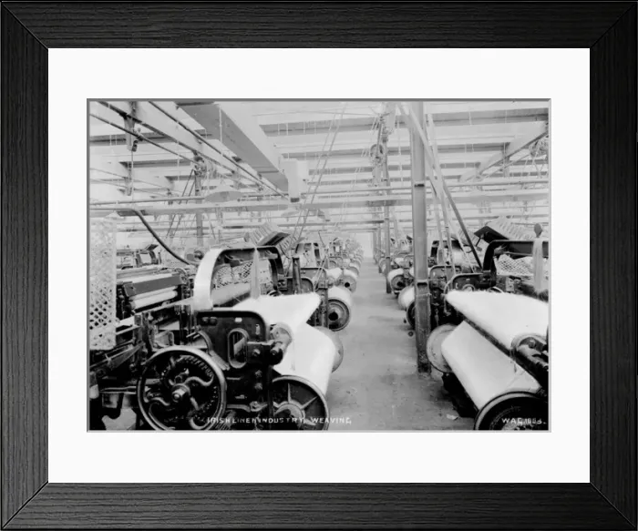 Framed Print : Irish Linen Industry, Weaving Framed Print : Irish Linen Industry, Weaving