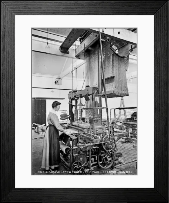 Framed Print : Double Damask Napkin Power Loom, Waringstown Framed Print : Double Damask Napkin Power Loom, Waringstown