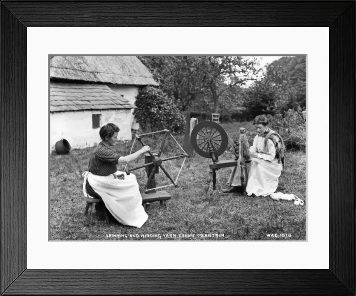 Framed Print : Spinning and Winding Yarn, Toome, Co. Antrim Framed Print : Spinning and Winding Yarn, Toome, Co. Antrim