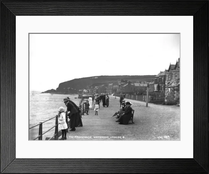 Framed Print : The Promenade, Whitehead, Looking S Framed Print : The Promenade, Whitehead, Looking S