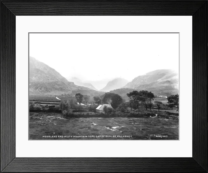 Framed Print : Moorland and Misty Mountain Tops, Gap of Dunloe, Killarney Framed Print : Moorland and Misty Mountain Tops, Gap of Dunloe, Killarney