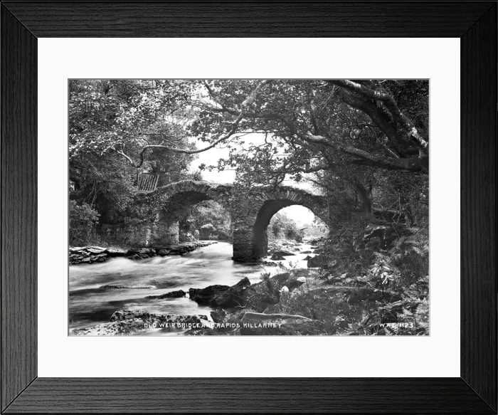 Framed Print : Old Weir Bridge and Rapids, Killarney Framed Print : Old Weir Bridge and Rapids, Killarney