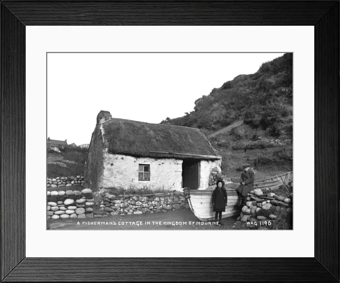 Framed Print : A Fishermans Cottage in the Kingdom of Mourne Framed Print : A Fishermans Cottage in the Kingdom of Mourne