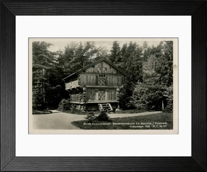 Framed Print : Norway - Wooden house at the Norwegian Folk Museum