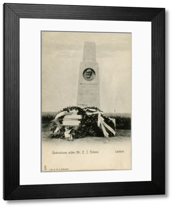 Framed Print : Memorial to C J Sickesz - Lochem, The Netherlands Framed Print : Memorial to C J Sickesz - Lochem, The Netherlands
