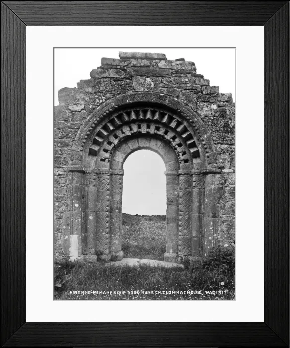 Framed Print : Hiberno-Romanesque Door, Nuns Ch. Clonmacnois Framed Print : Hiberno-Romanesque Door, Nuns Ch. Clonmacnois