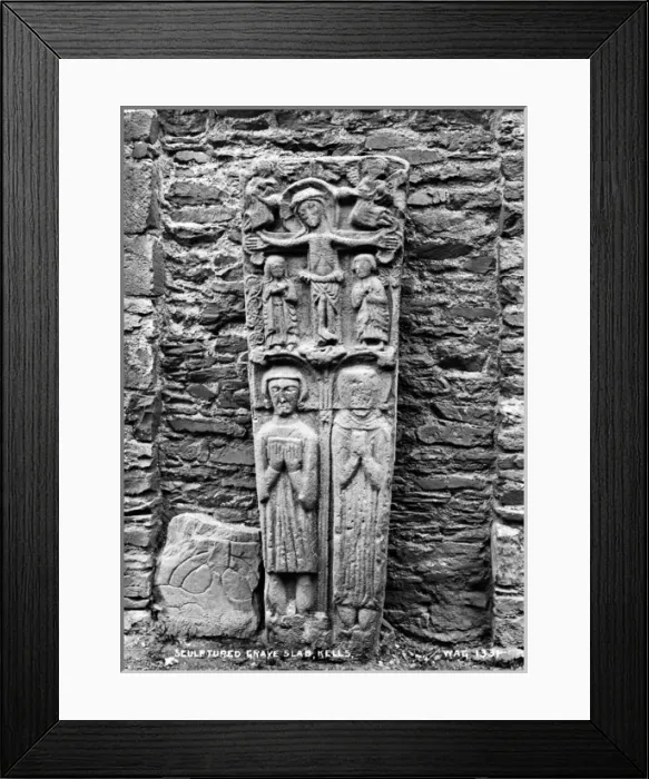 Framed Print : Sculptured Grave Slab, Kells Framed Print : Sculptured Grave Slab, Kells