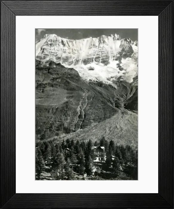 Framed Print : Hotel Fafleralp, Blattern, Switzerland - Breithorn Framed Print : Hotel Fafleralp, Blattern, Switzerland - Breithorn