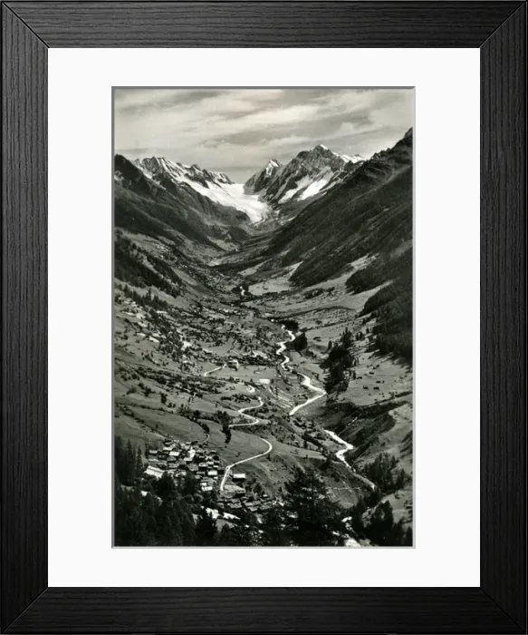 Framed Print : Villages of Kippel and Ferden, Lotschental, Switzerland Framed Print : Villages of Kippel and Ferden, Lotschental, Switzerland