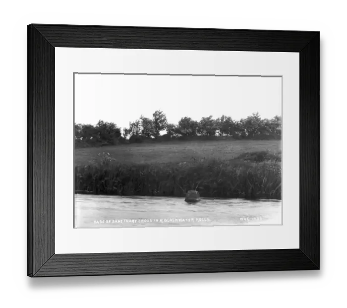 Framed Print : Base of Sanctuary Cross in R. Blackwater, Kells Framed Print : Base of Sanctuary Cross in R. Blackwater, Kells