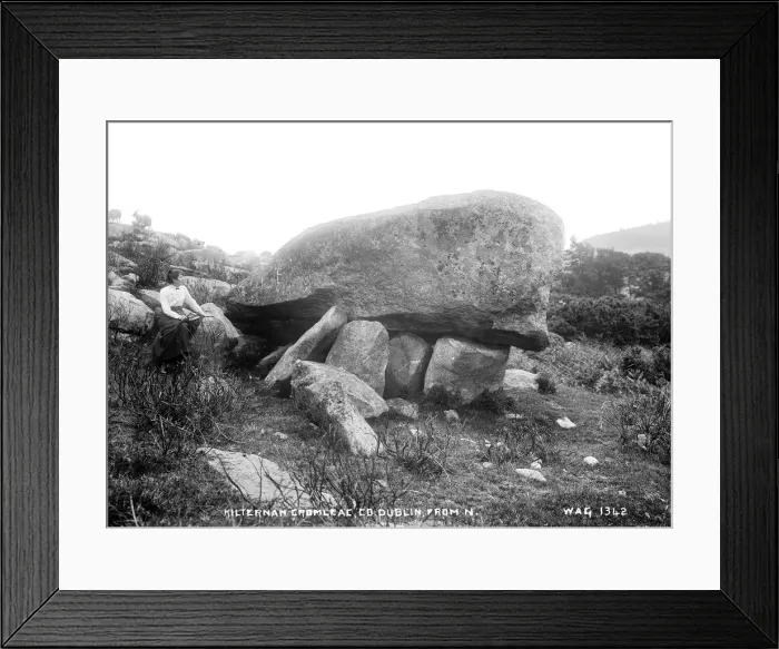Framed Print : Kilternan Cromlech. Co. Dublin, from N Framed Print : Kilternan Cromlech. Co. Dublin, from N