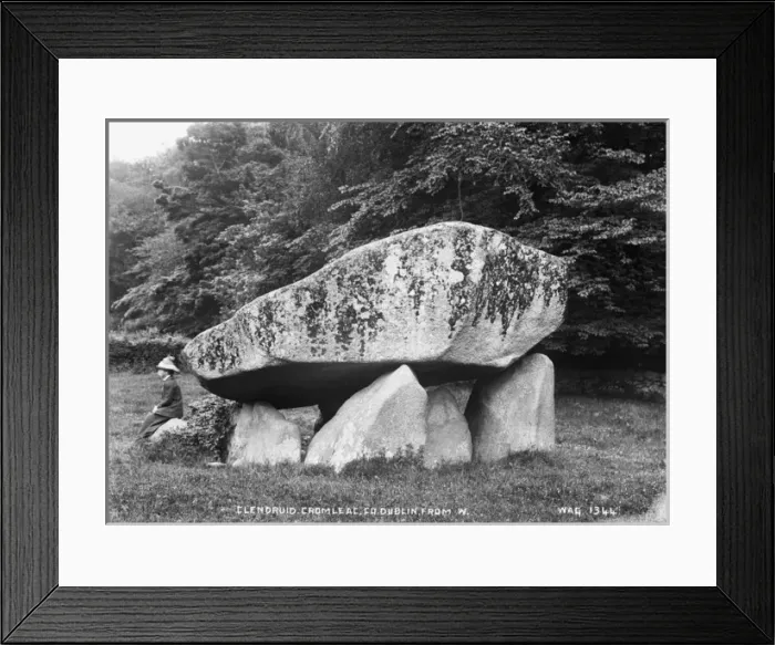 Framed Print : Glendruid Cromlech, Co. Dublin, from W Framed Print : Glendruid Cromlech, Co. Dublin, from W