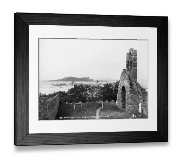 Framed Print : Irelands Eye from Howth Abbey, Co. Dublin