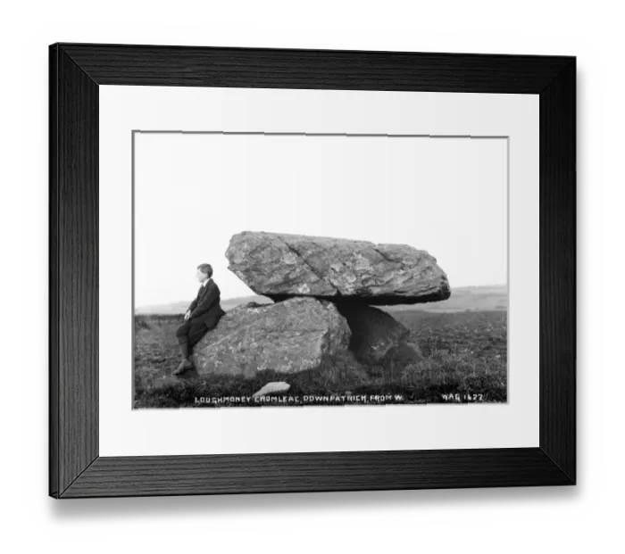 Framed Print : Loughmoney Cromlech, Downpatrick, from W Framed Print : Loughmoney Cromlech, Downpatrick, from W