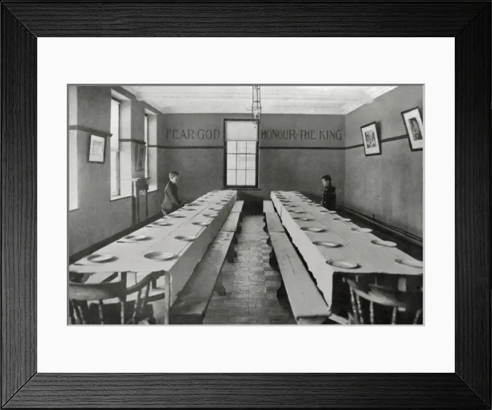 Framed Print : Gordon Boys Home, Nottingham - Laying Tables for Dinner Framed Print : Gordon Boys Home, Nottingham - Laying Tables for Dinner