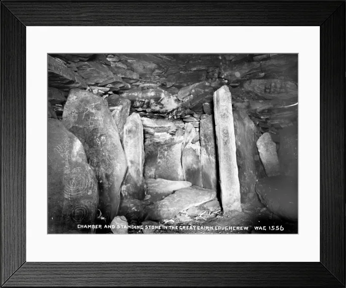 Framed Print : Chamber and Standing Stone in the Great Cairn, Lough Crew Framed Print : Chamber and Standing Stone in the Great Cairn, Lough Crew