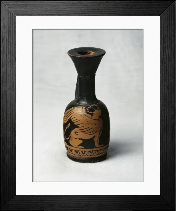 Framed Print : Lekythos. 4th century BC. Red- figure pottery Framed Print : Lekythos. 4th century BC. Red- figure pottery