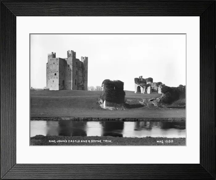 Framed Print : King Johns Castle and R. Boyne, Trim Framed Print : King Johns Castle and R. Boyne, Trim