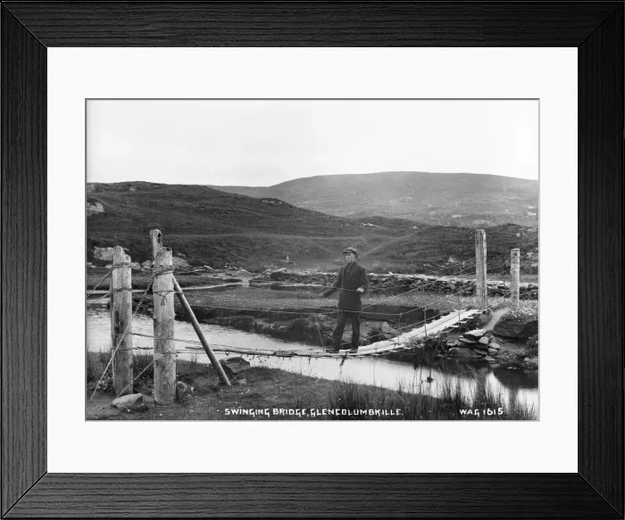Framed Print : Swinging Bridge, Glencolumbkille Framed Print : Swinging Bridge, Glencolumbkille