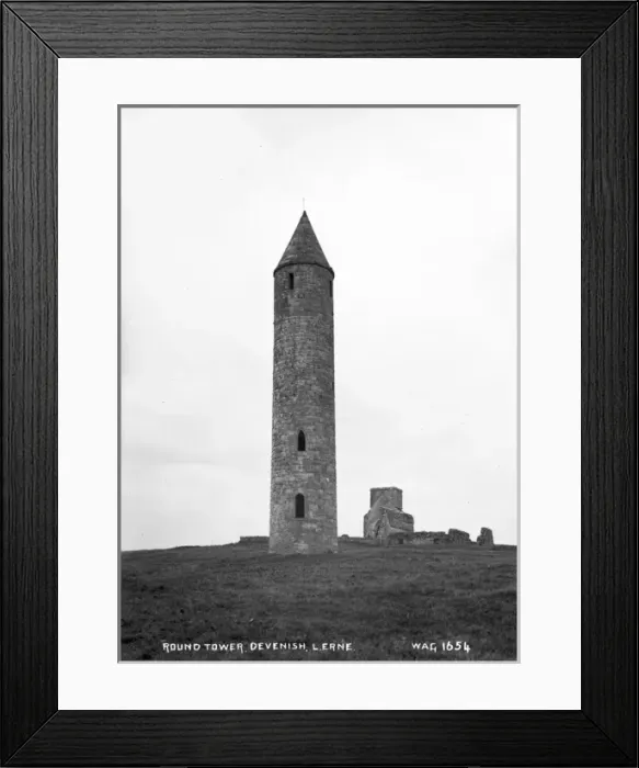 Framed Print : Round Tower, Devenish, L. Erne Framed Print : Round Tower, Devenish, L. Erne